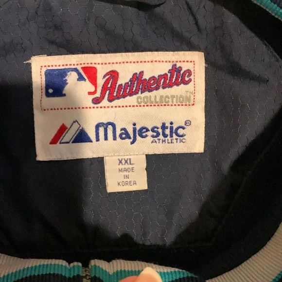 Vtg Seattle Mariners Majestic MLB Baseball zip up logo jacket sz XXL